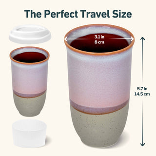 Horizon Ceramic Travel Mug – 16oz with Lid & Sleeve