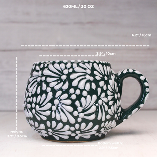 Forest in a Mug - Chocolatera: Green, Ceramic