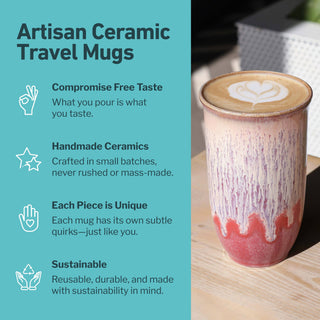 Jupiter Ceramic Travel Cup – 16oz with Lid & Sleeve