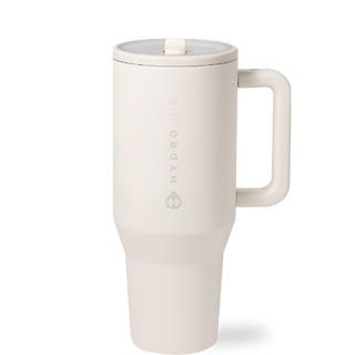Cream HydroJug 32 oz Traveler Tumbler: Cream