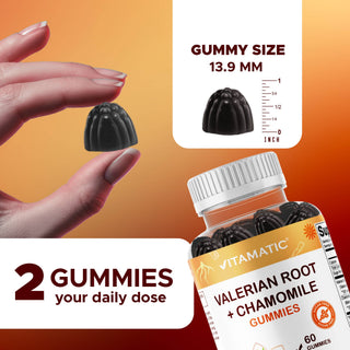 Vitamatic Valerian Root Chamomile 6000 mg eqv.  – 60 Gummies