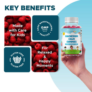 Vitamatic Kids Magnesium Calm Gummies | 60 Vegan Gummies