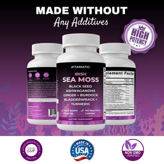 Vitamatic Sea Moss 3000mg | 180 Vegetarian Capsules