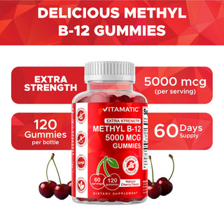 Vitamatic Vitamin B12 5000mcg (Methyl B12) Gummies