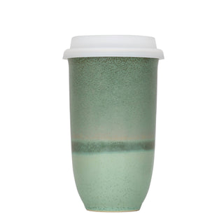 Emerald 16oz Ceramic Travel Mug – Forest-Inspired & Reusable