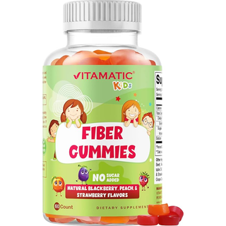 Vitamatic |Kids Prebiotic Fiber Gummies |Zero Sugar|60 Count
