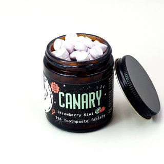 Strawberry + Kiwi Toothpaste Tablets - NEW & IMPROVED!: 1 month sample pouch - 63 tablets