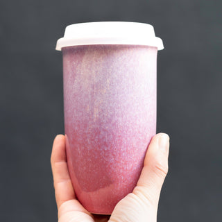 Astral Bloom Ceramic Travel Mug – 16oz Reusable Cup