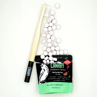Strawberry + Kiwi Toothpaste Tablets - NEW & IMPROVED!: 1 month sample pouch - 63 tablets