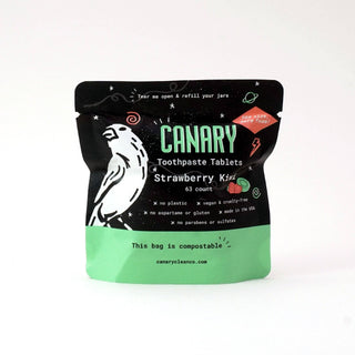 Strawberry + Kiwi Toothpaste Tablets - NEW & IMPROVED!: 1 month sample pouch - 63 tablets