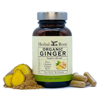 Herbal Roots Organic Pure Ginger Root Capsules