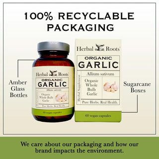 Herbal Roots Organic Whole Bulb Garlic Capsules