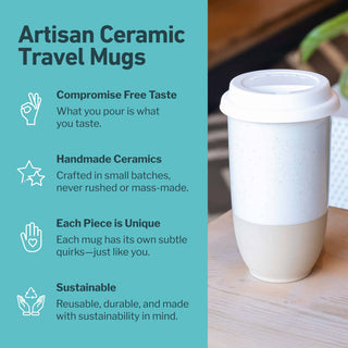 Dune 16oz Ceramic Travel Mug – (Includes Lid & Band)