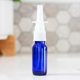 Blue Glass Nasal Sprayer - 15ml Empty