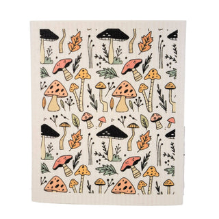 Summer Mushroom Pattern Swedish Dishcloths - Sponge cloth