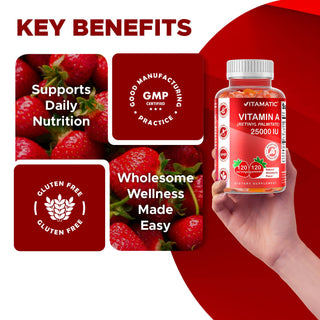 Vitamatic | Vitamin A (Retinyl Palmitate) 25000 IU