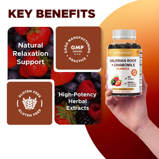 Vitamatic Valerian Root Chamomile 6000 mg eqv.  – 60 Gummies