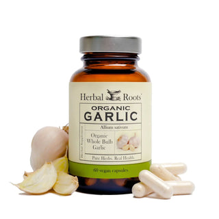 Herbal Roots Organic Whole Bulb Garlic Capsules