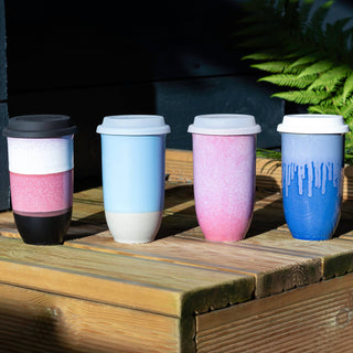 Astral Bloom Ceramic Travel Mug – 16oz Reusable Cup