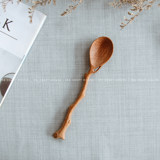 Handcrafted Twig Wooden Spoon - Kitchen Serving Utensils