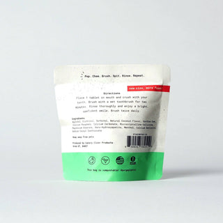 Coconut Mint Toothpaste Tablets: 1 month sample pouch - 63 tablets